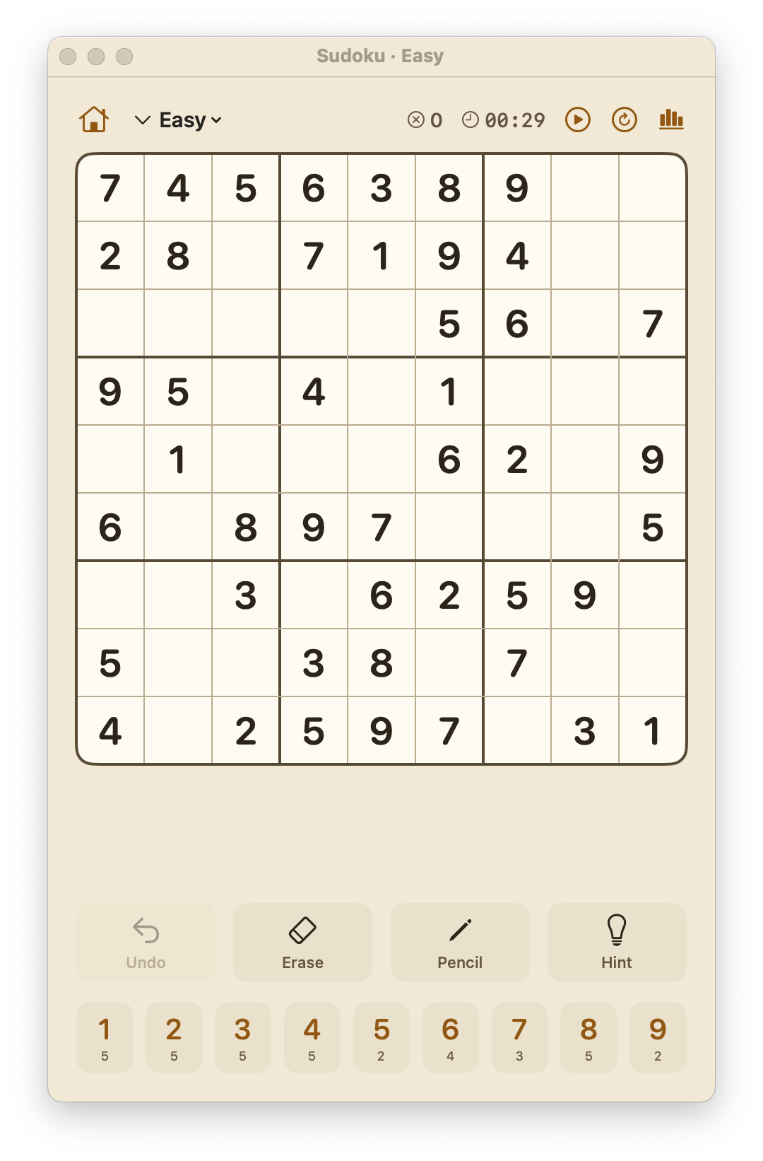 Sudoku Game Board