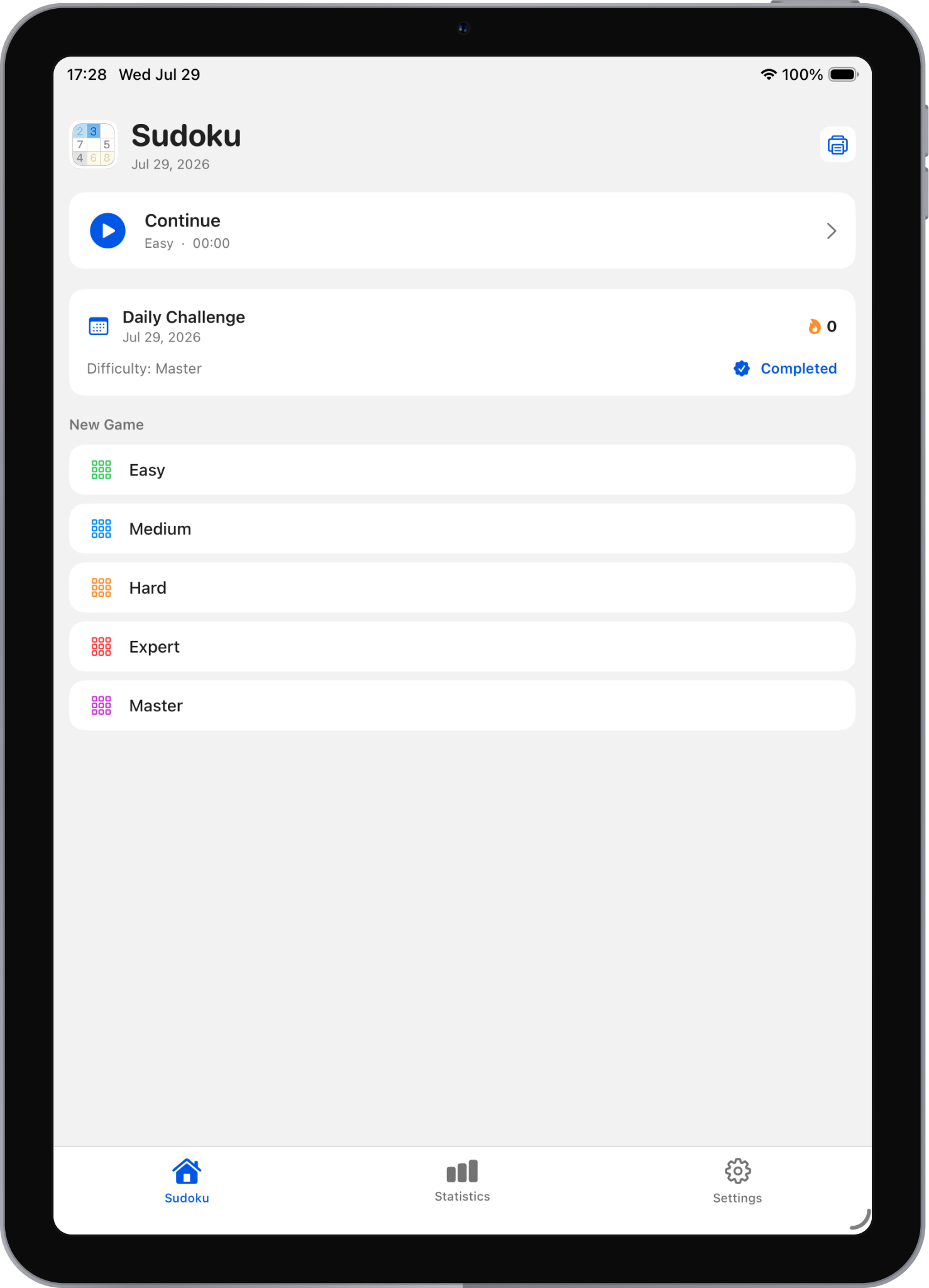 Sudoku on iPad